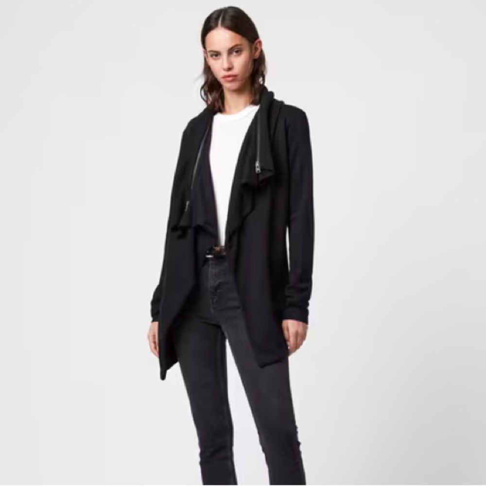 All Saints Dahlia Zipped Hoodie Sweatshirt
